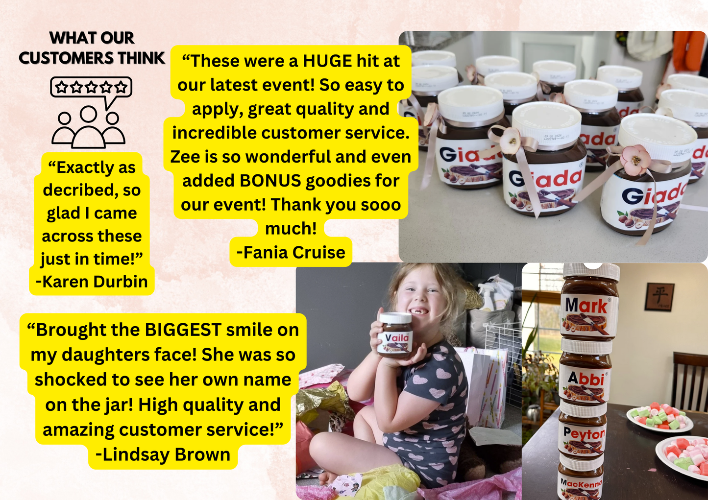 PREMIUM High Quality Nutella Stickers with Personalized First Name