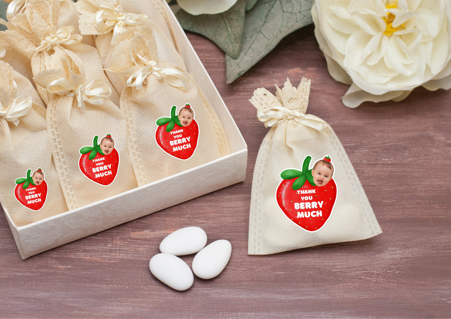 Personalized "Thank You Berry Much" Birthday Sticker