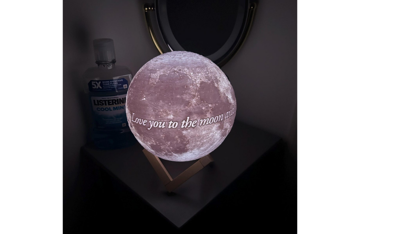 Personalized 3D Photo Printed Lunar Night Moon Lamp