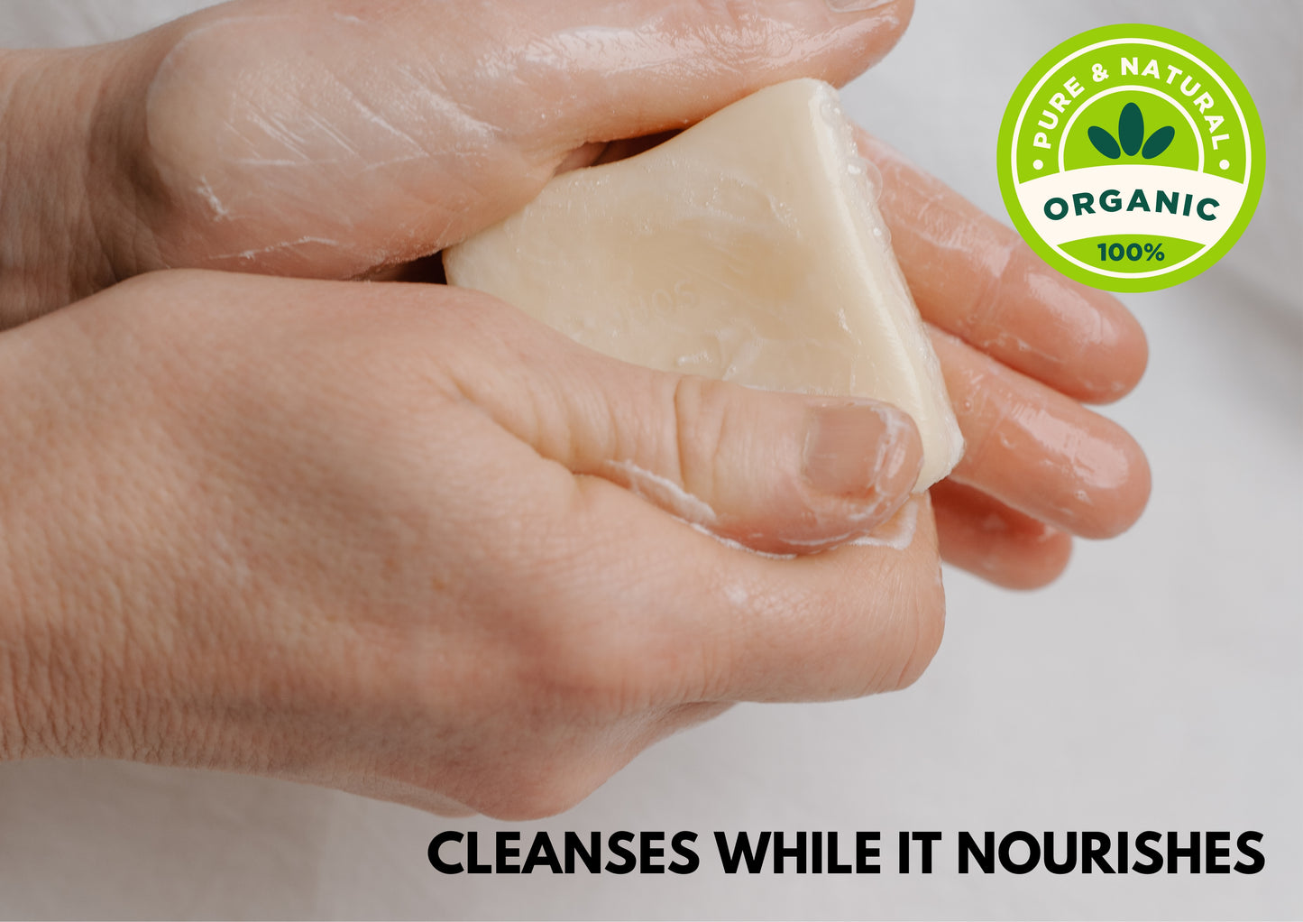 Organic All Natural Handmade Bar Soap (Scent Free for Sensitive Skin)