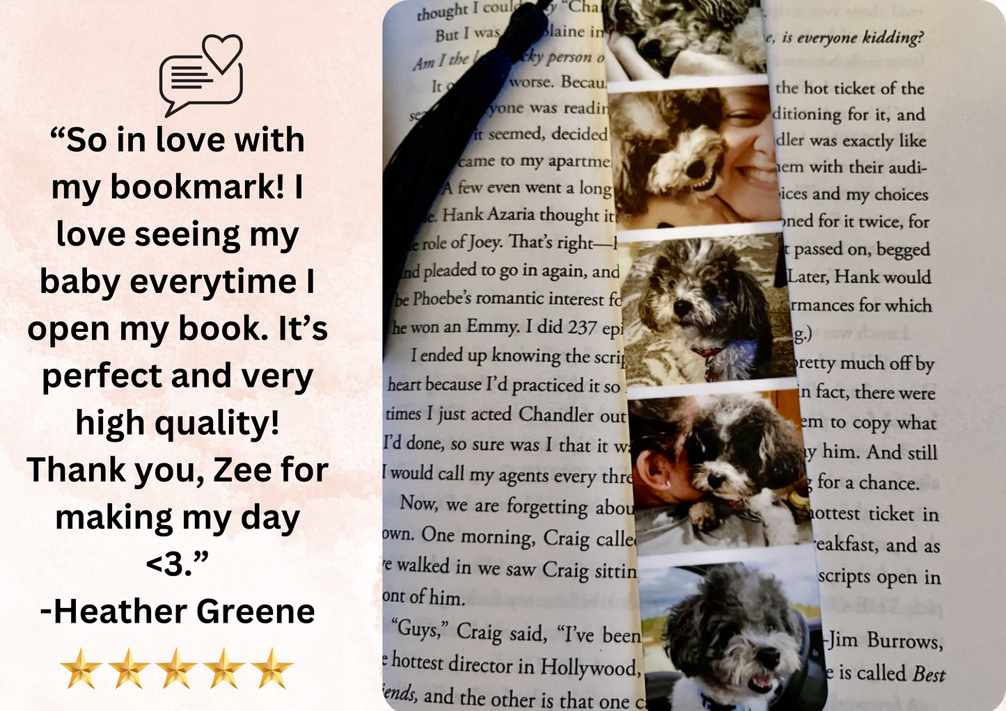 Personalized Custom Photo Bookmark for Book Lovers