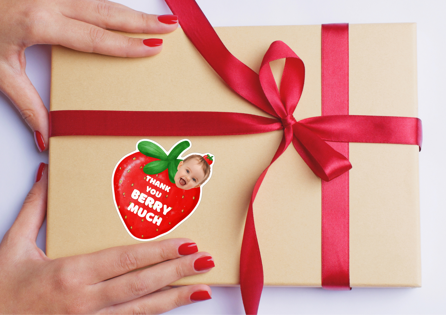 Personalized "Thank You Berry Much" Birthday Sticker