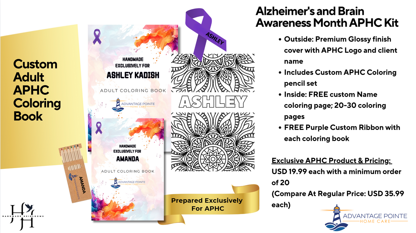 Custom Listing for APHC: Personalized Handmade Coloring Book with Logo