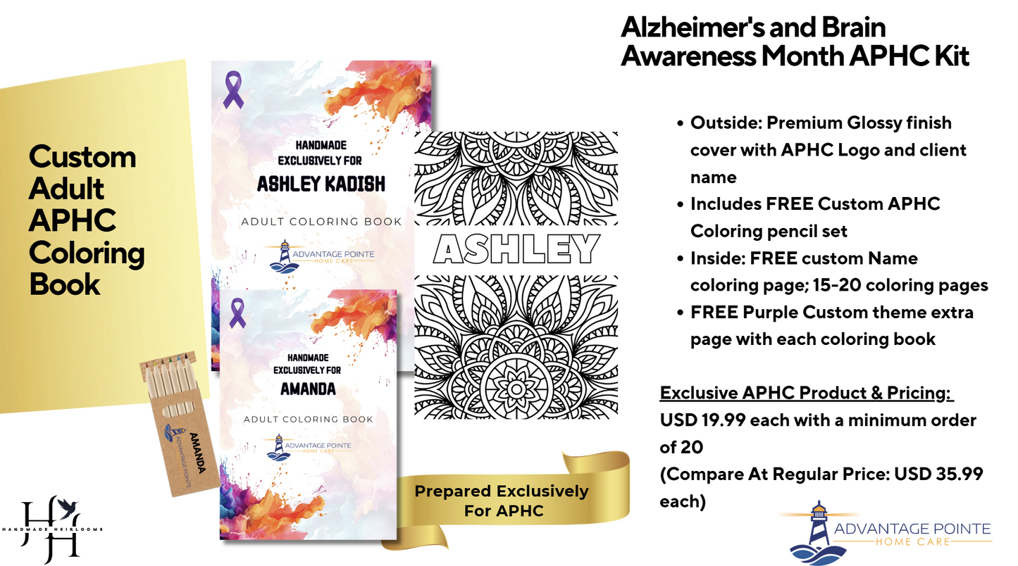 Custom Listing for APHC: Personalized Handmade Coloring Book with Logo
